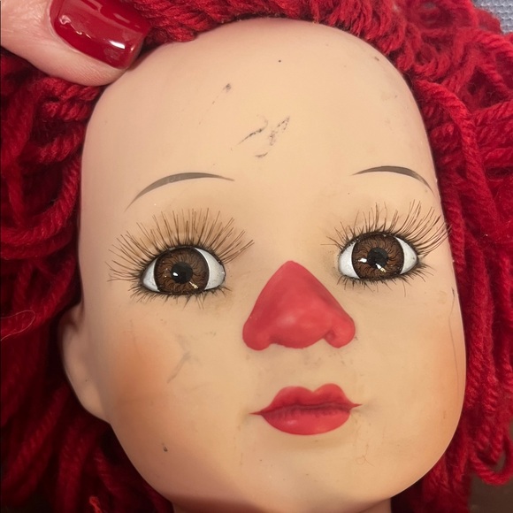 16” Raggedy Andy Porcelain Doll with sailboat - Picture 4 of 11